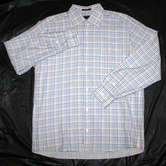 Jhane Barnes Other - Jhane Barnes Mens Long Sleeve Button Front Shirt S